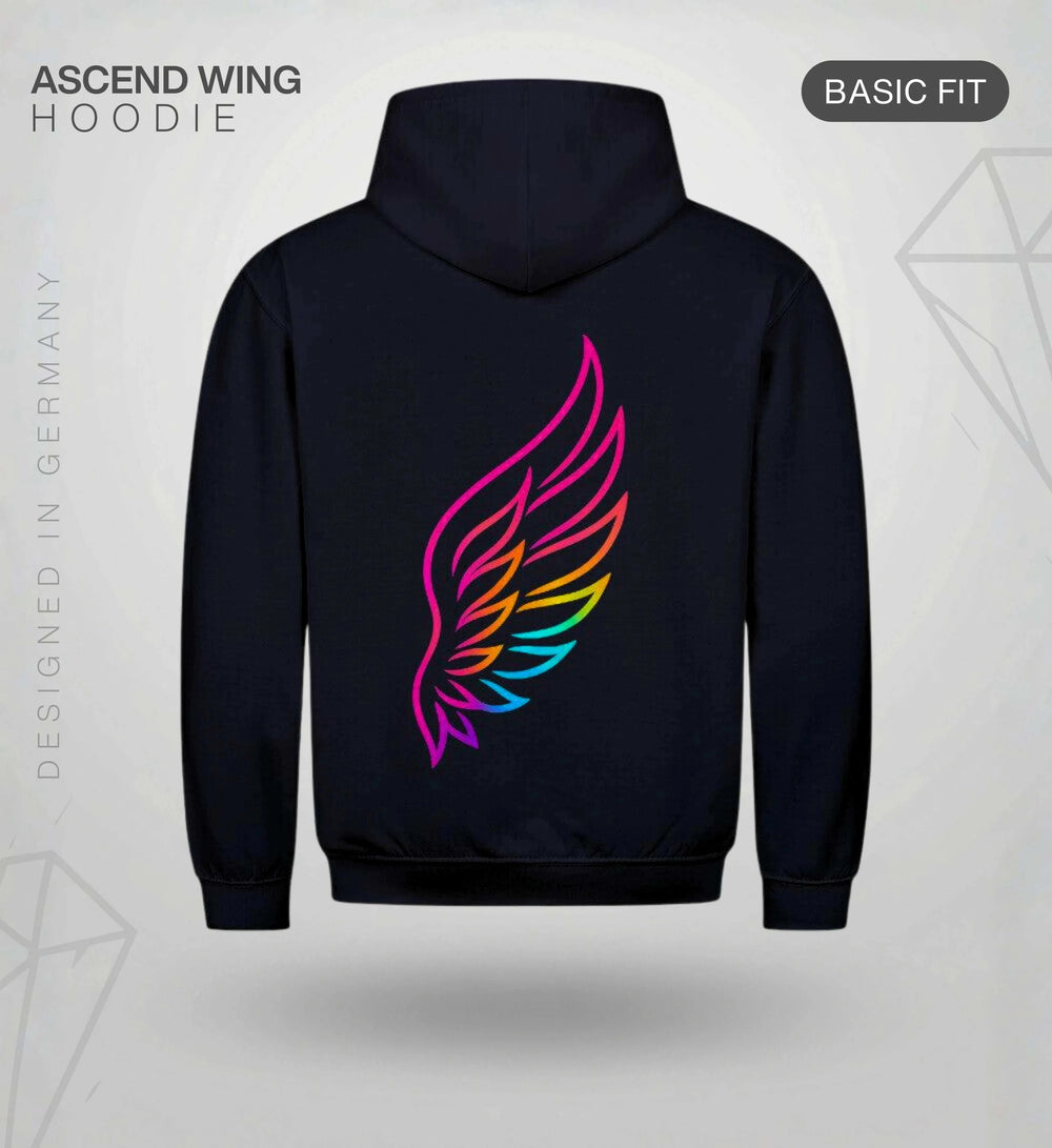 Ascend Wing Hoodie – Cyan/Magenta Hoodie Novawear