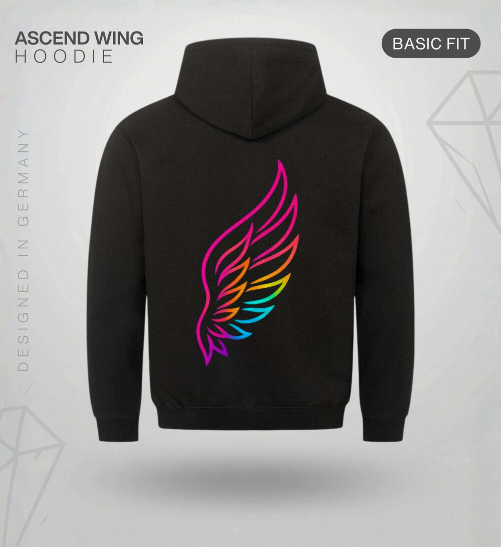 Ascend Wing Hoodie – Cyan/Magenta Hoodie Novawear