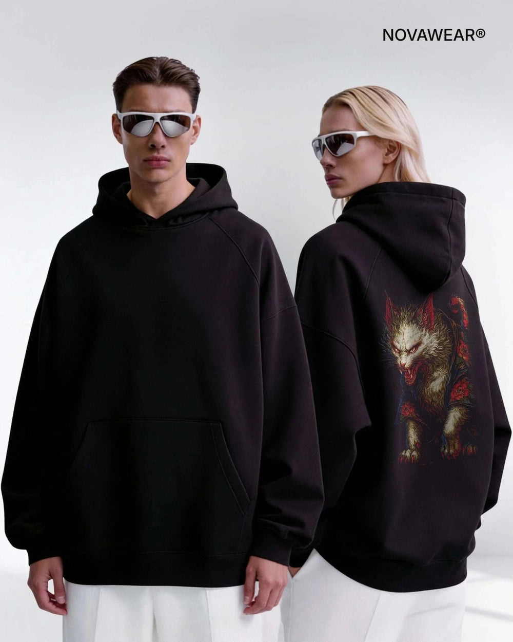CRIMSON WOLF HOODIE  - Unisex Kapuzenpullover Hoodie