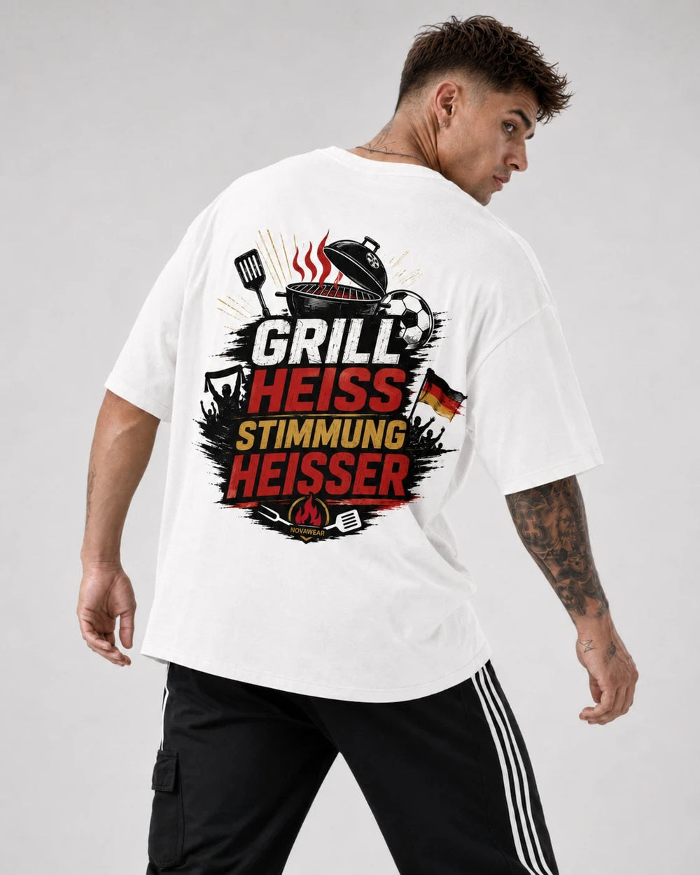 Grill heiß, Stimmung heißer Oversized Shirt
