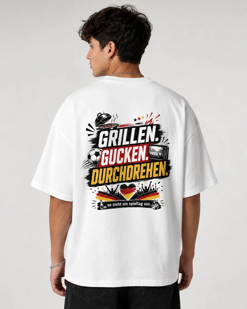 Grillen Gucken Durchdrehen Oversized Shirt