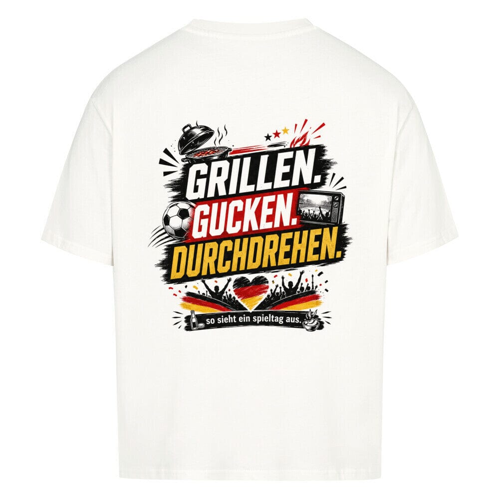 Grillen Gucken Durchdrehen Oversized Shirt T-Shirt MarketPrint