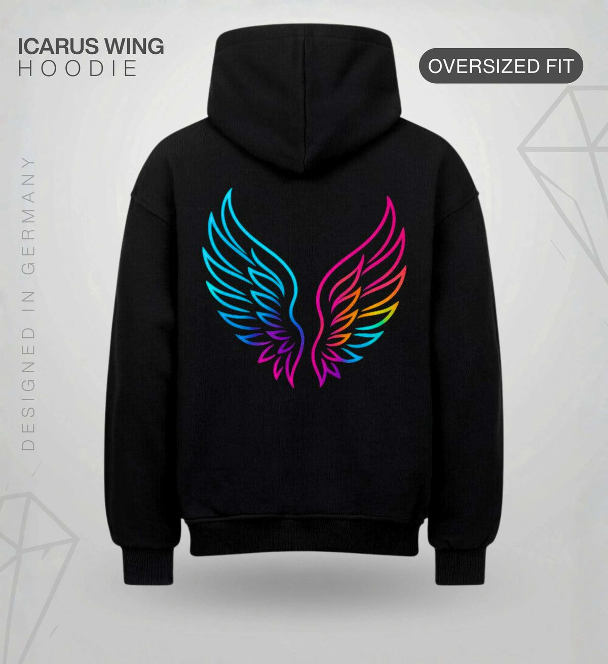 Icarus Wing Hoodie – Spectrum Oversized Hoodie Novawear