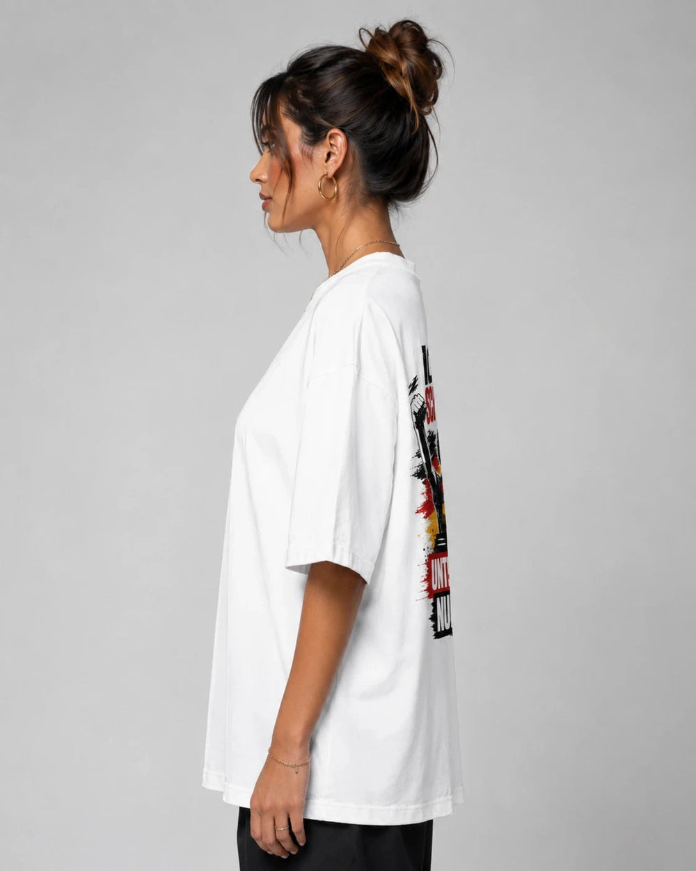Ich unterstütze nur laut Oversized Shirt Oversized T-Shirt Novawear