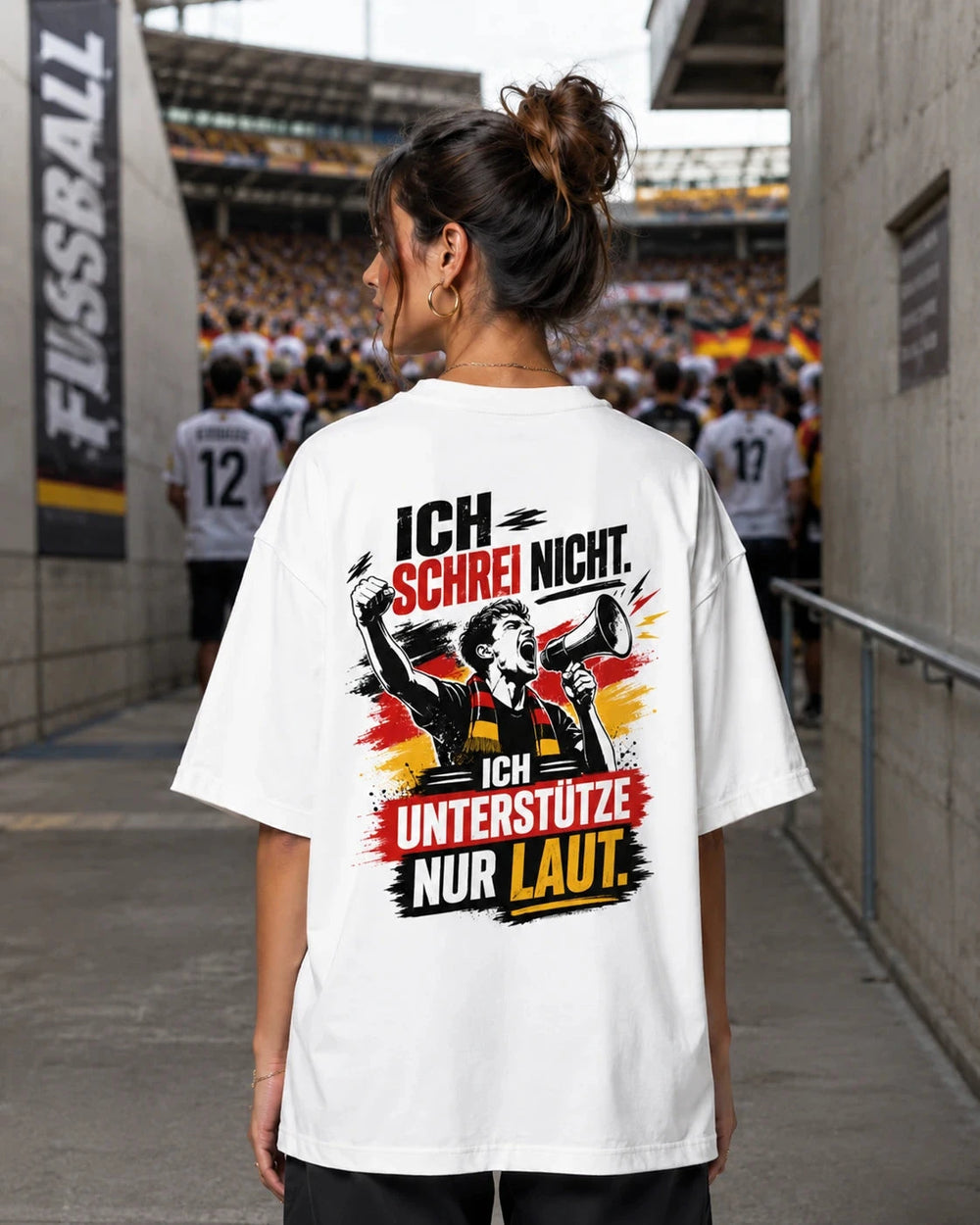 Ich unterstütze nur laut Oversized Shirt Oversized T-Shirt Novawear