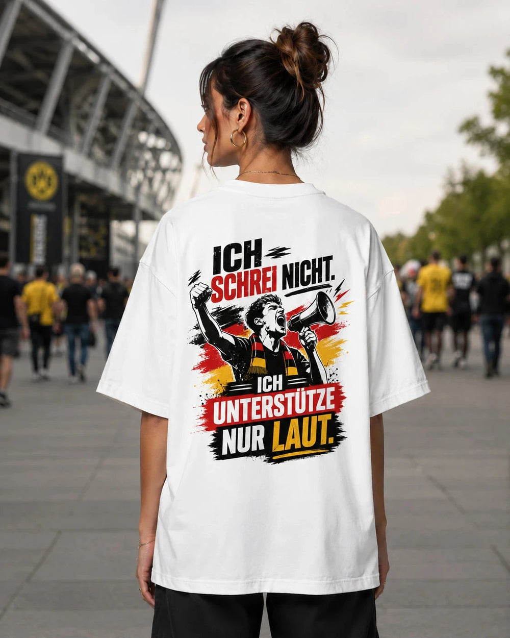 Ich unterstütze nur laut Oversized Shirt Oversized T-Shirt Novawear