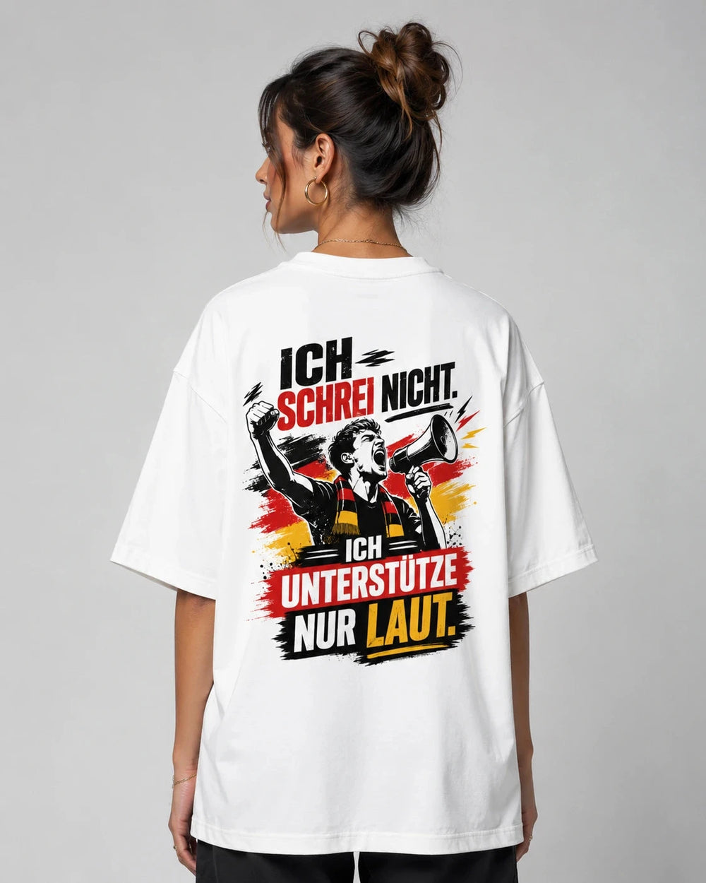 Ich unterstütze nur laut Oversized Shirt
