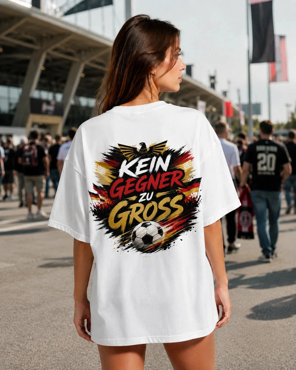Kein Gegner zu groß Oversized Shirt Oversized T-Shirt Novawear