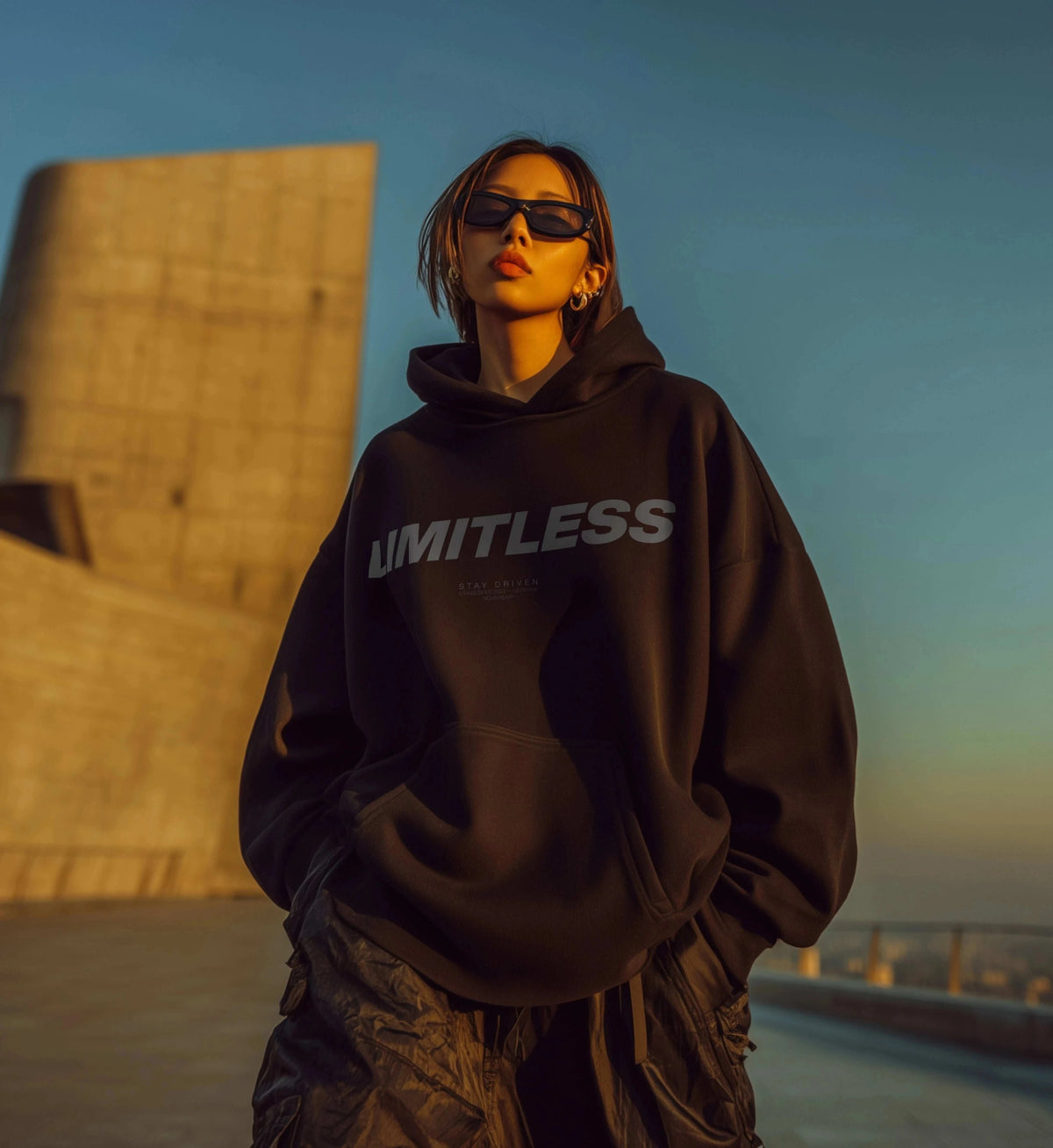 LIMITLESS SCRIPT HOODIE Oversized Hoodie Novawear