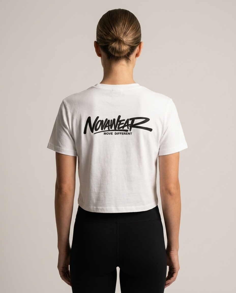 
Lineform Cropped Tee White Rückansicht