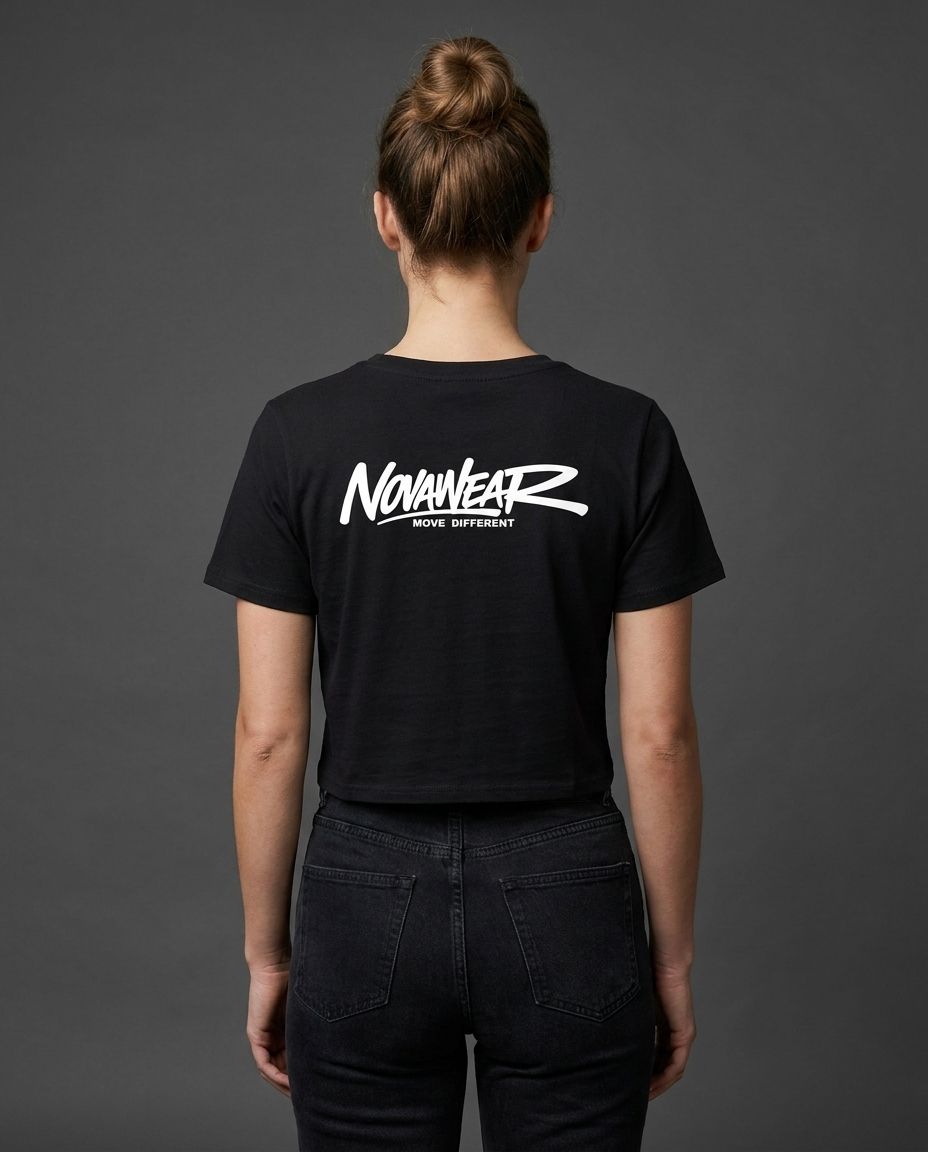 
Lineform Cropped Tee Black Rückansicht