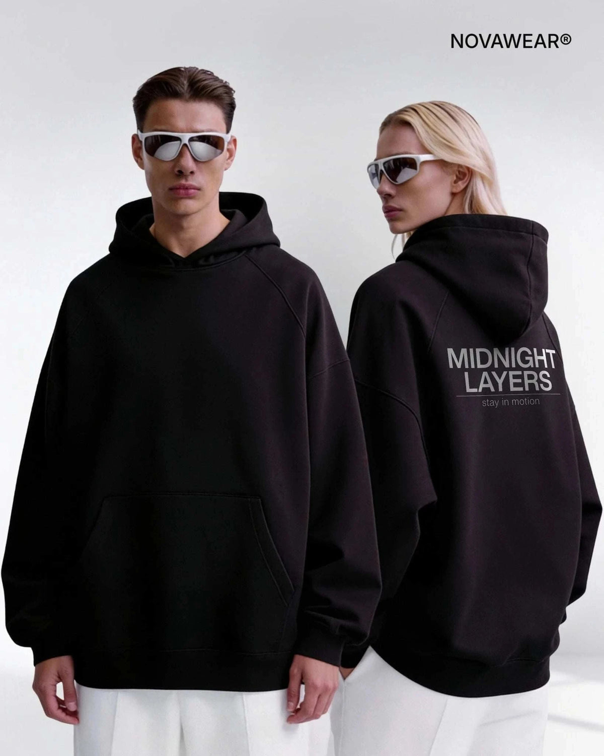 MIDNIGHT LAYERS HOODIE Oversized Hoodie Novawear