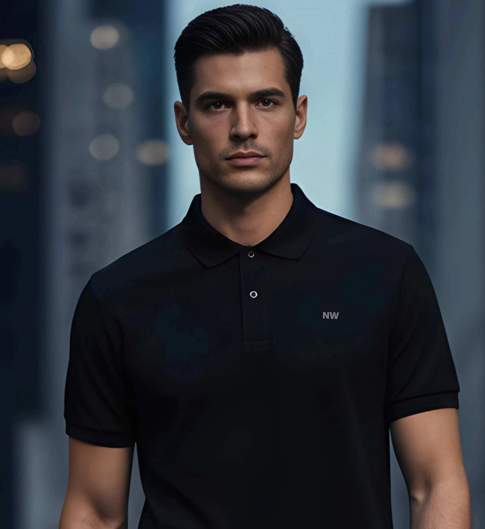 MIDNIGHT POLO – Dark Layers Edition Poloshirt Stick Novawear