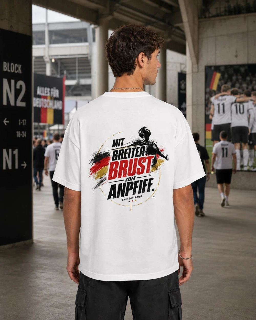 Mit breiter Brust Oversized Shirt Oversized T-Shirt Novawear
