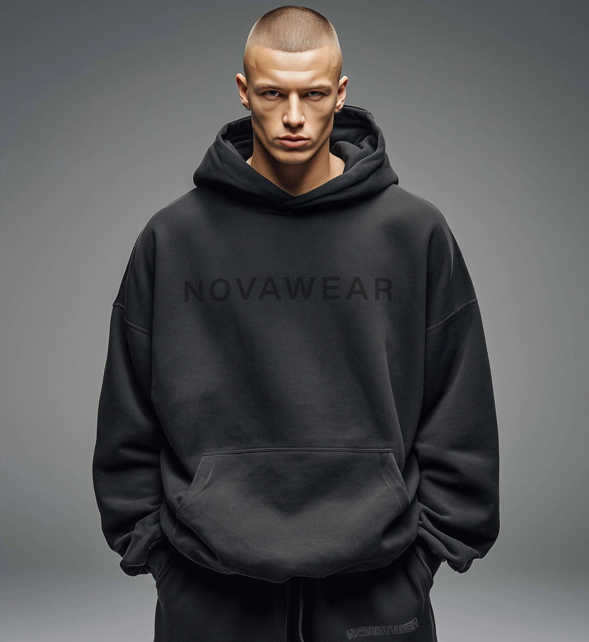 NOVA CORE HOODIE – Black Edition Oversized Hoodie NOVAWEAR
