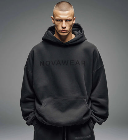 NOVA CORE HOODIE – Black Edition Oversized Hoodie NOVAWEAR