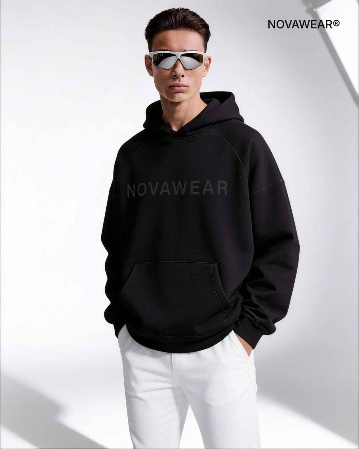 NOVA CORE HOODIE – Black Edition Oversized Hoodie NOVAWEAR
