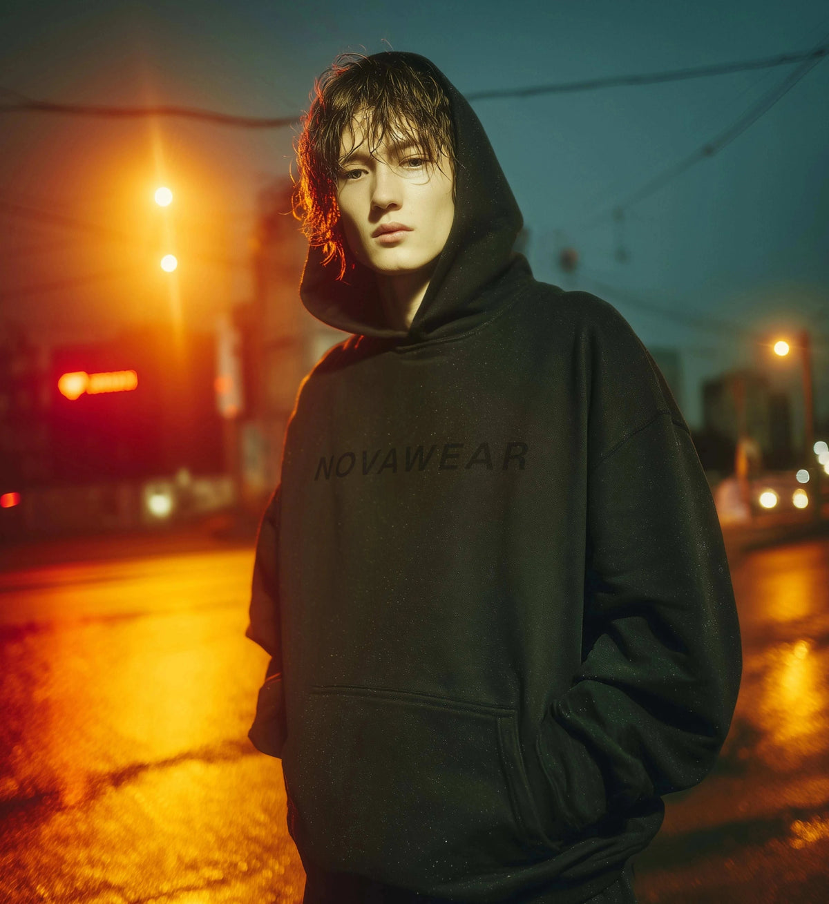 NOVA CORE HOODIE – Black Edition Oversized Hoodie NOVAWEAR