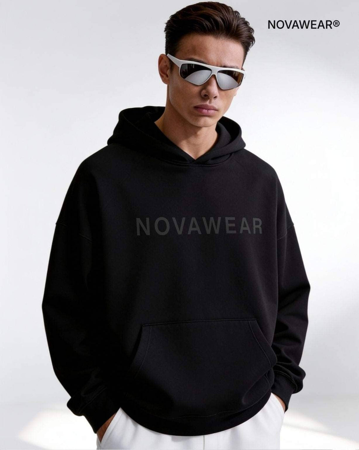 NOVA CORE HOODIE – Black Edition Oversized Hoodie NOVAWEAR