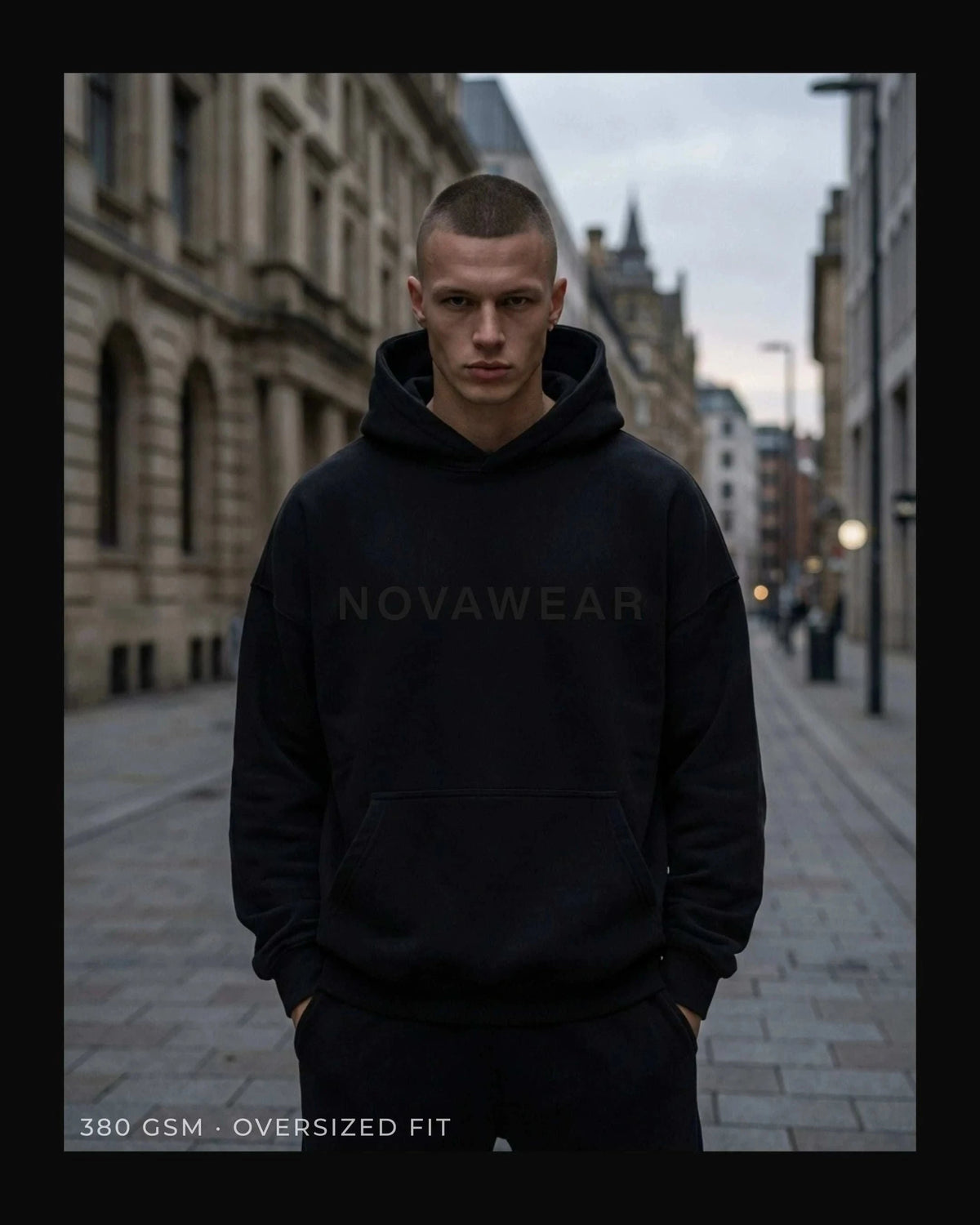 NOVA CORE HOODIE – Black Edition Oversized Hoodie NOVAWEAR