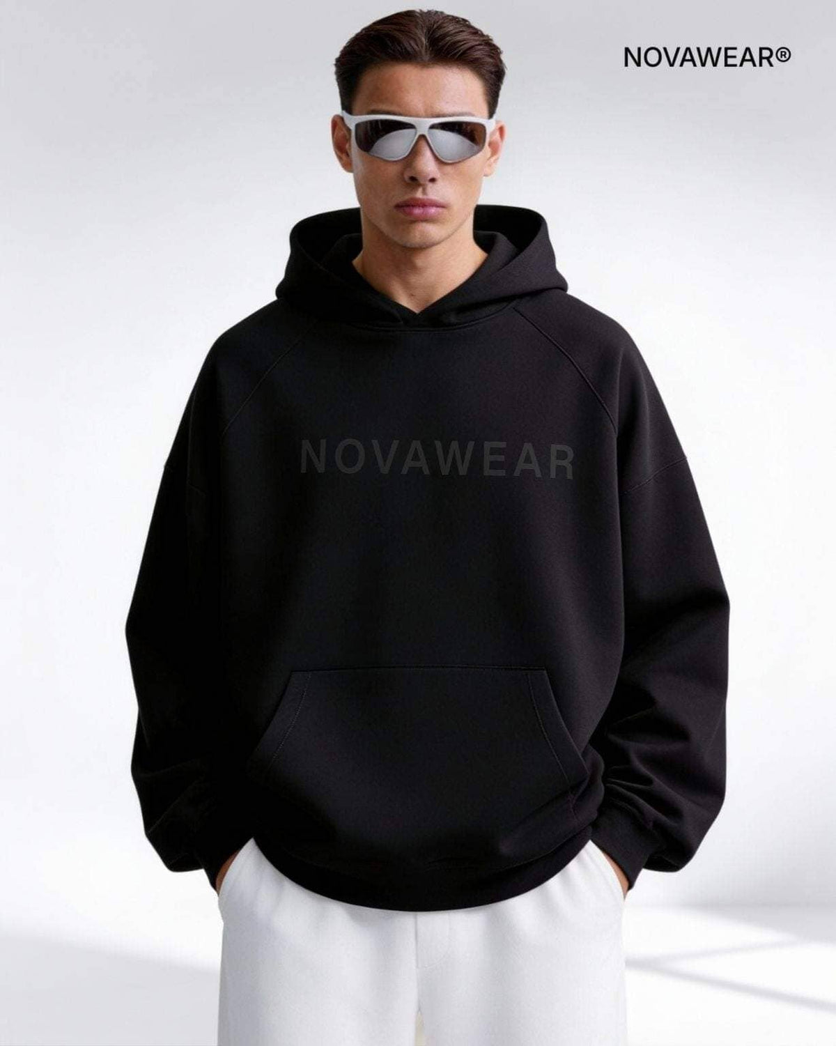 NOVA CORE HOODIE – Black Edition Oversized Hoodie NOVAWEAR