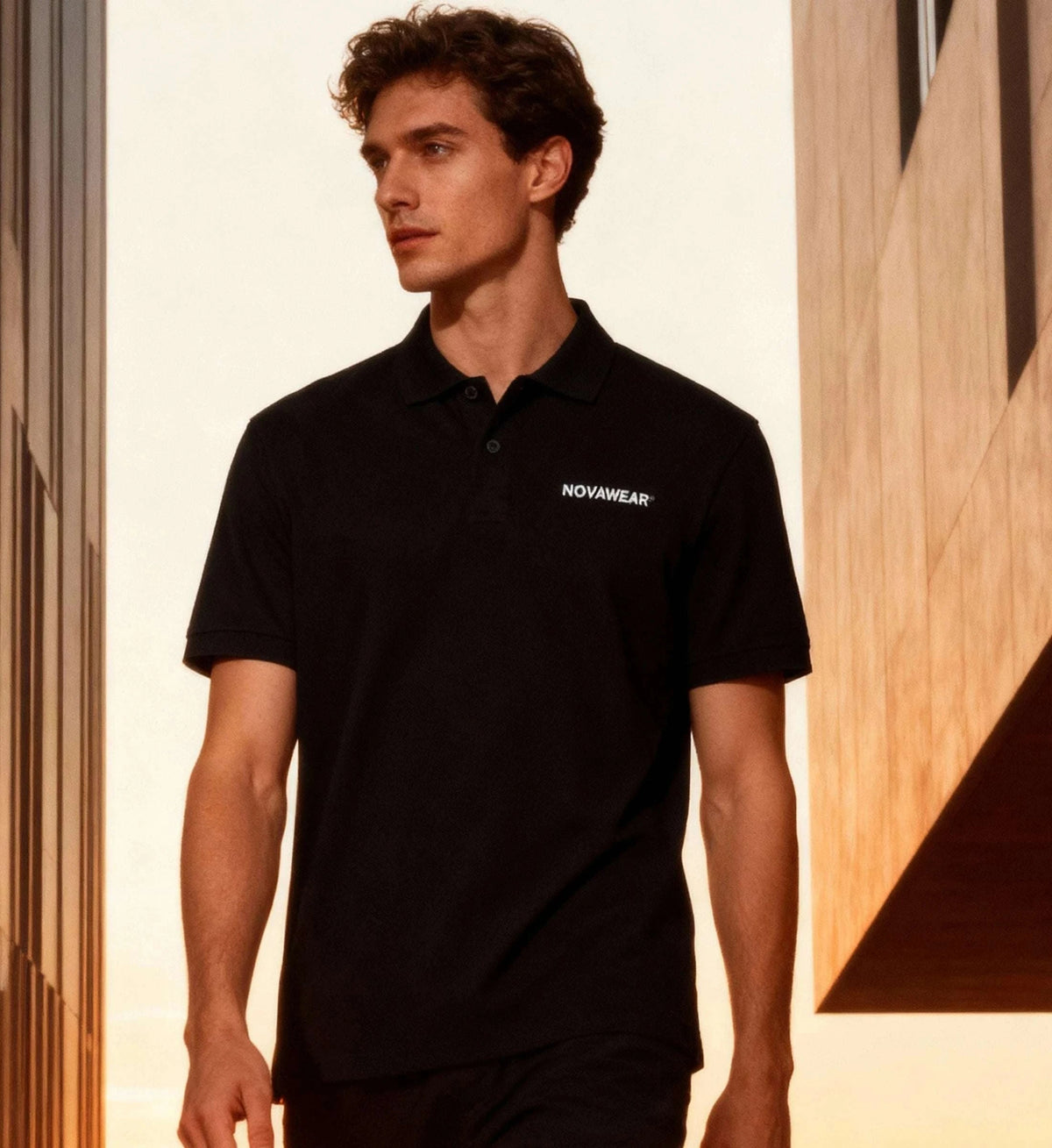 NOVA CORE POLO – Black Edition Poloshirt Stick Novawear