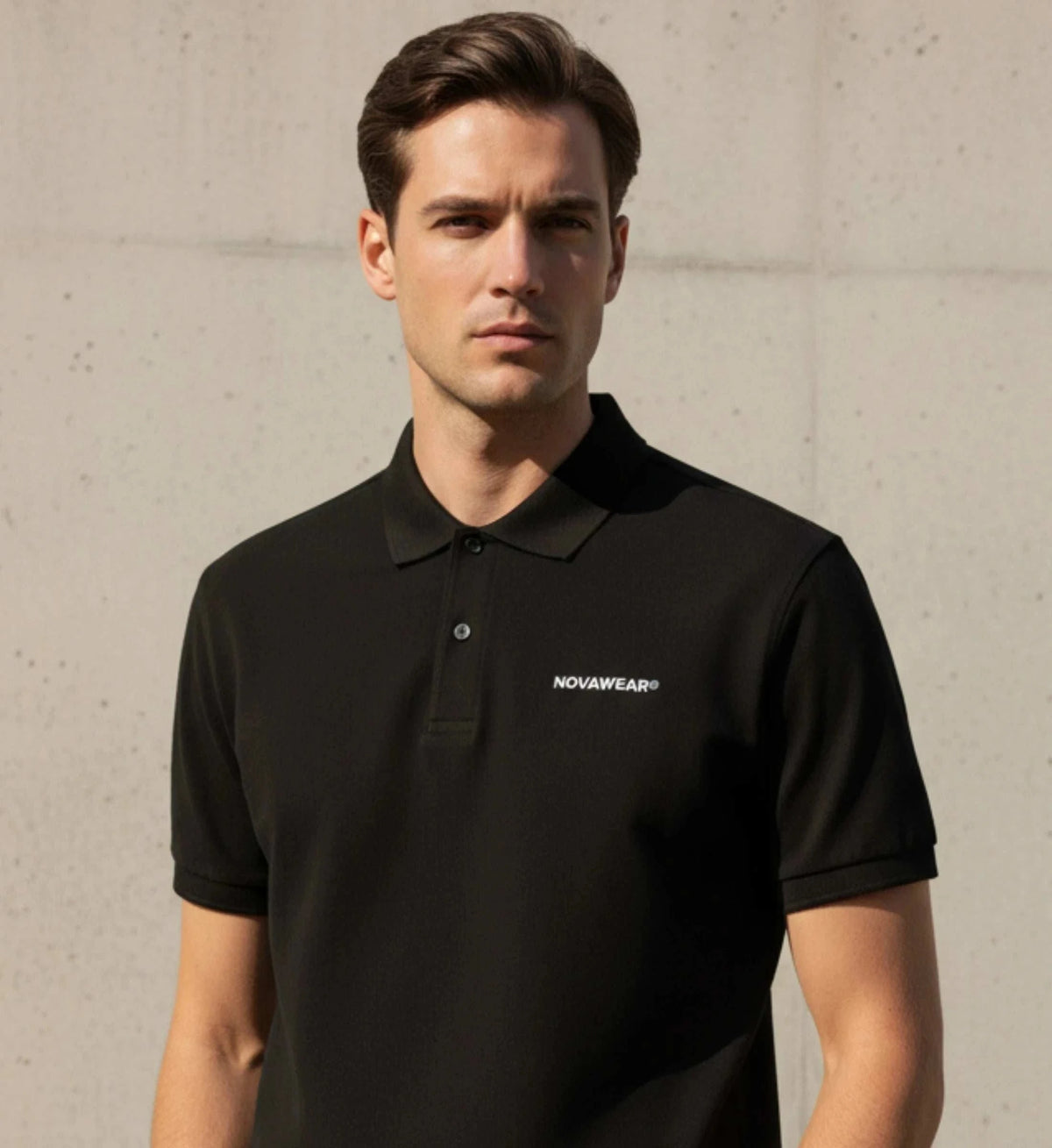 NOVA CORE POLO – Black Edition Poloshirt Stick Novawear