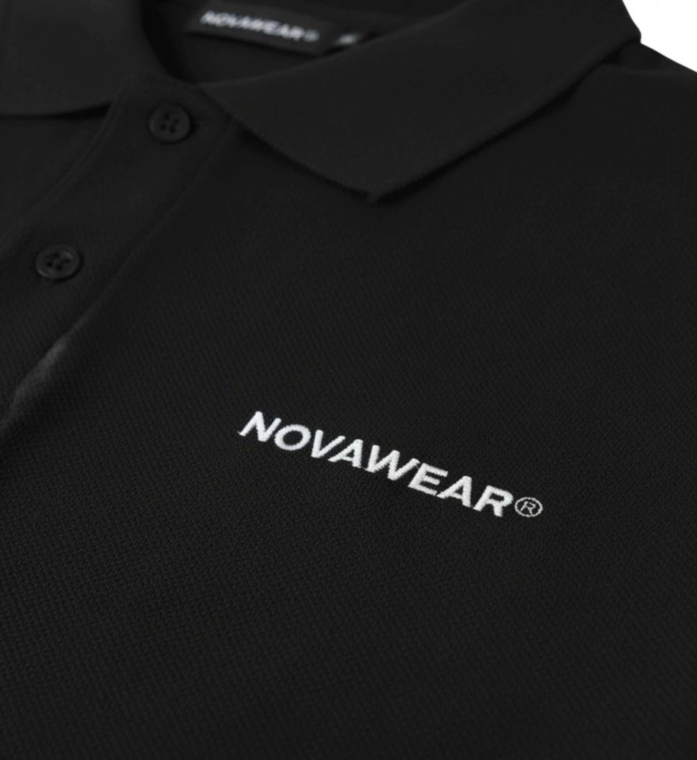 NOVA CORE POLO – Black Edition Poloshirt Stick Novawear