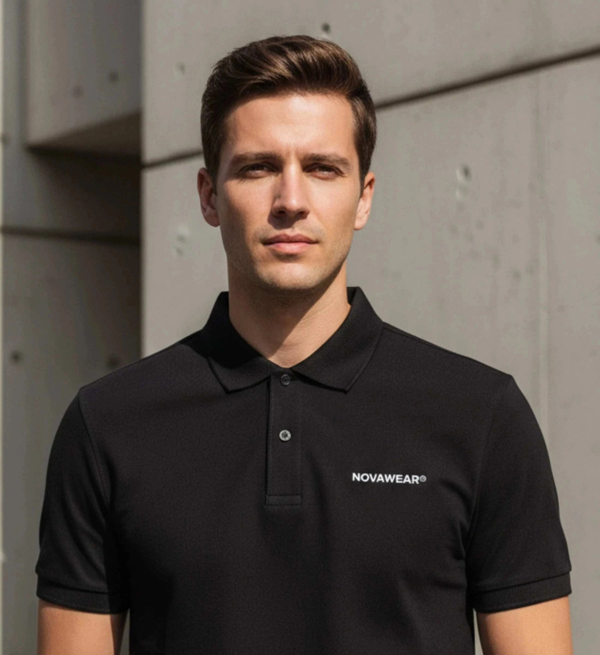 NOVA CORE POLO – Black Edition Poloshirt Stick Novawear