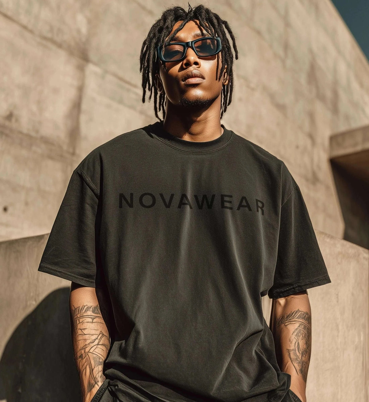 NOVA CORE TEE – Black Edition Oversized T-Shirt Novawear