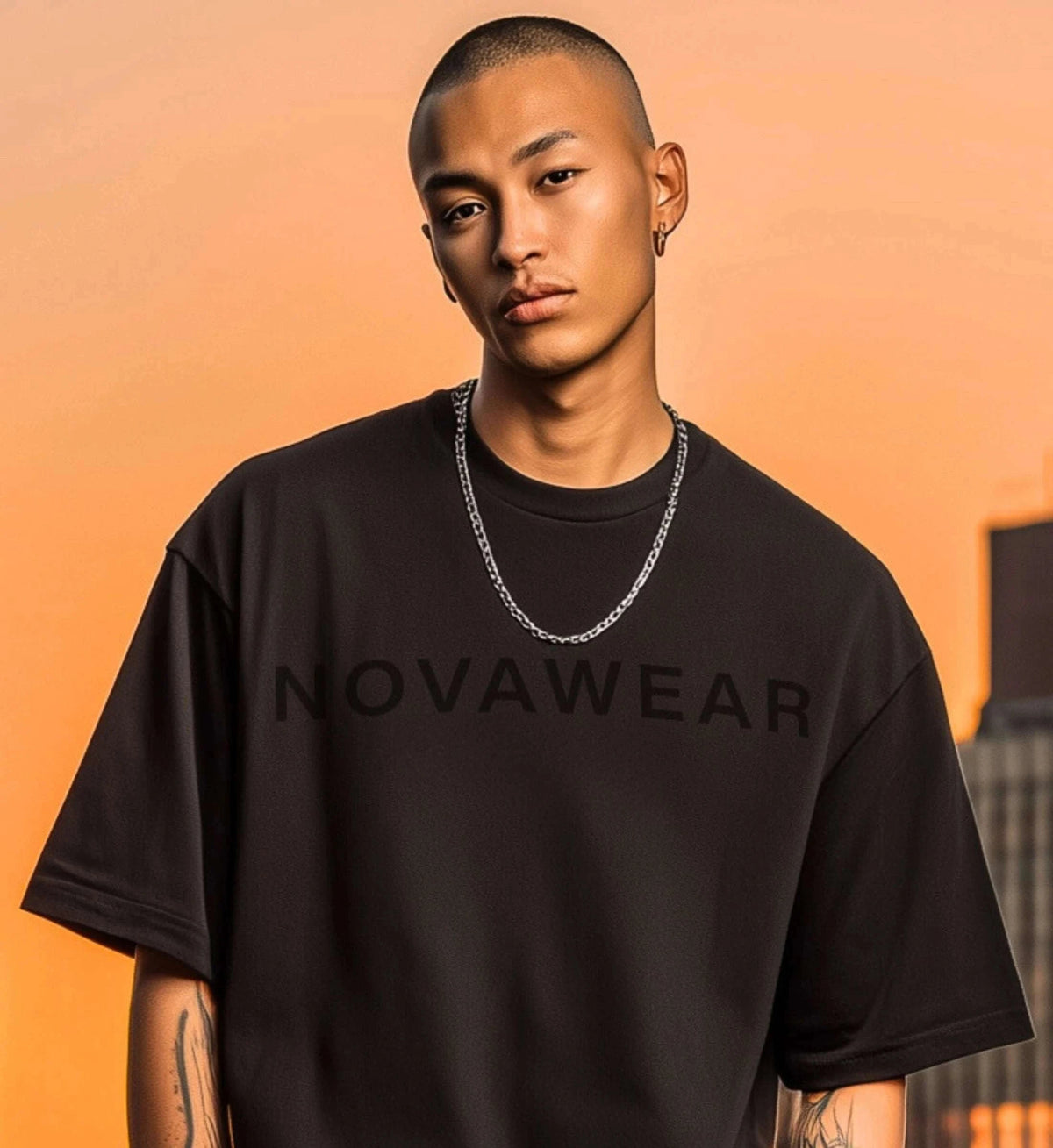 NOVA CORE TEE – Black Edition Oversized T-Shirt Novawear