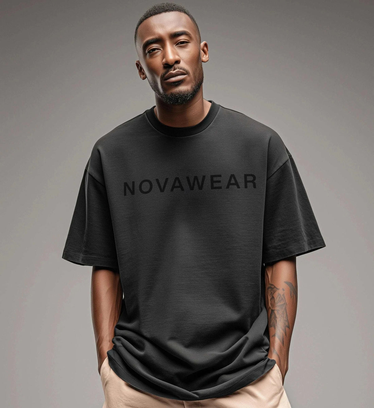 NOVA CORE TEE – Black Edition Oversized T-Shirt Novawear