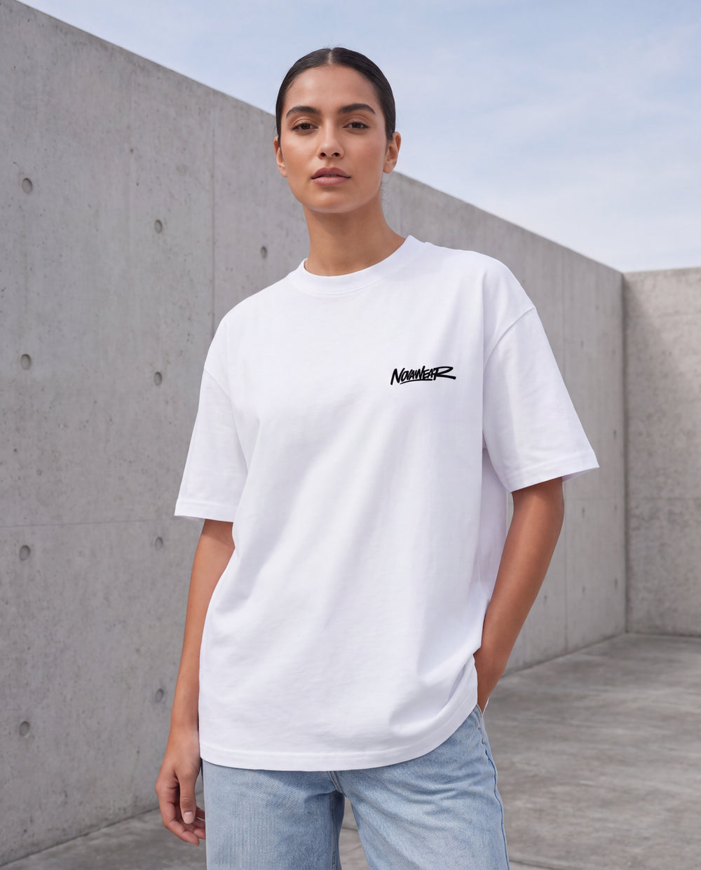 
NOVAWEAR Coreframe Premium Shirt in White – Frontansicht