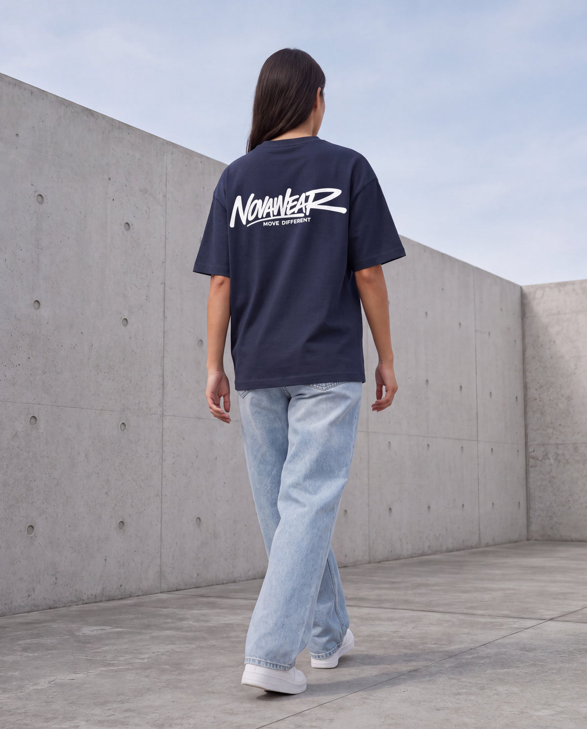 NOVAWEAR Coreframe Premium Shirt in French Navy – Rückenansicht