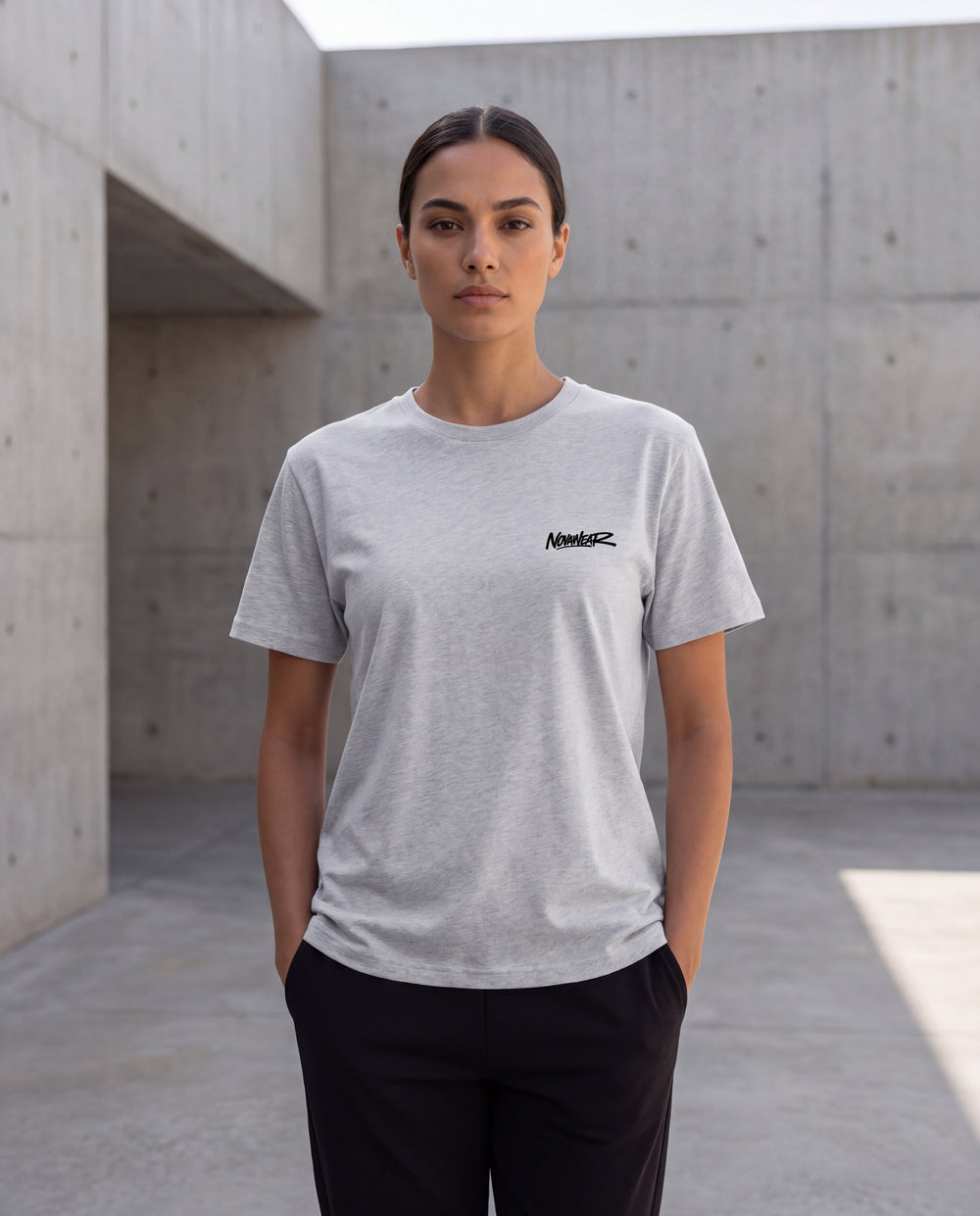 
NOVAWEAR Coreframe Premium Shirt in Heather Grey – Frontansicht