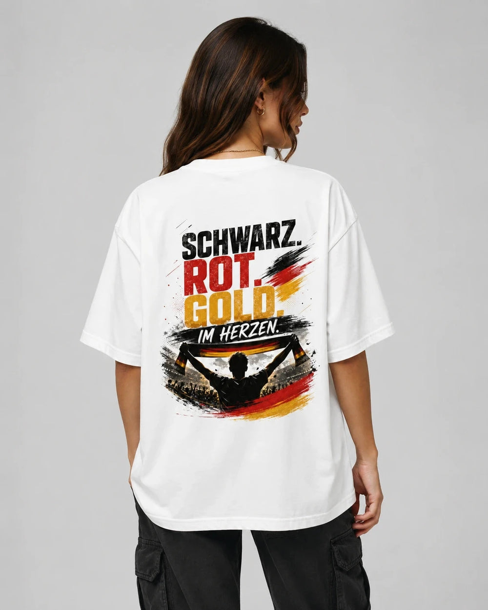 Schwarz-Rot-Gold im Herzen Stadium Shirt