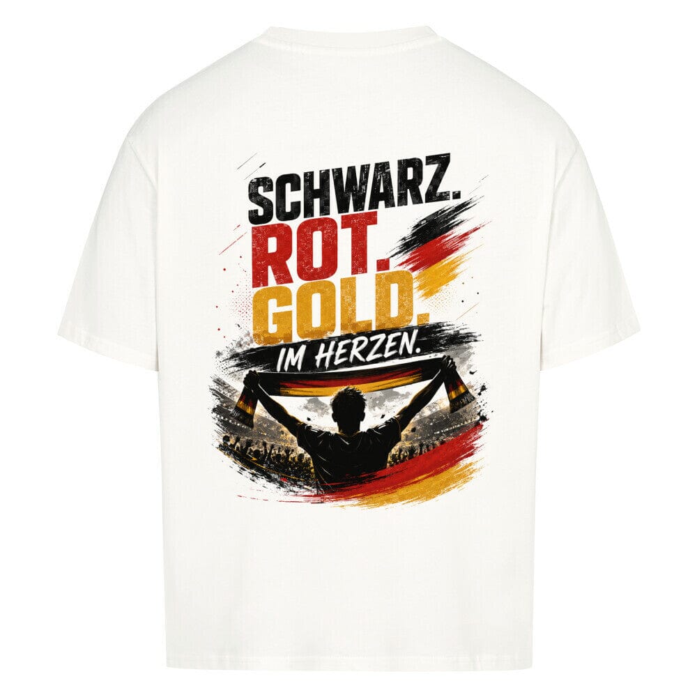 Schwarz-Rot-Gold im Herzen Stadium Shirt T-Shirt MarketPrint
