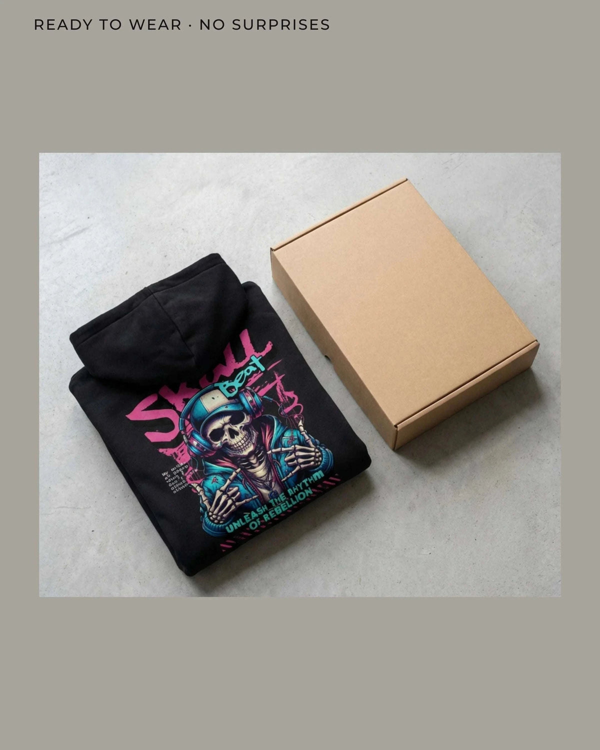 Skull Beat Oversized Hoodie Oversized Hoodie Novawear
