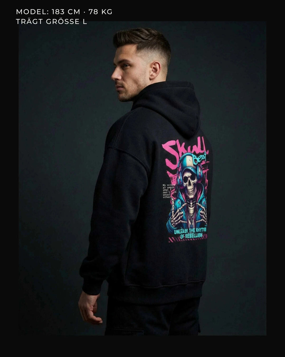 Skull Beat Oversized Hoodie Oversized Hoodie Novawear