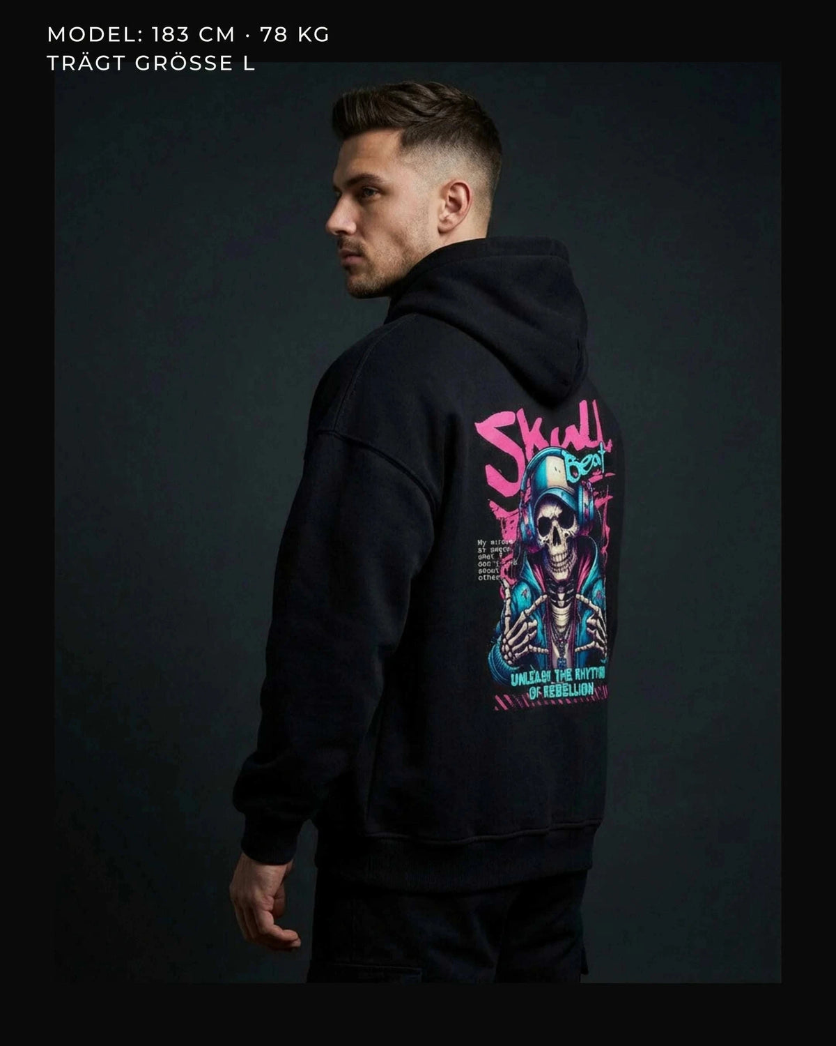 Skull Beat Oversized Hoodie Oversized Hoodie Novawear