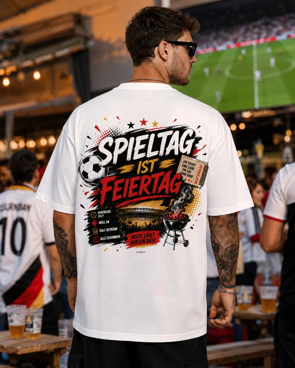 Spieltag ist Feiertag Oversized Shirt Oversized T-Shirt Novawear