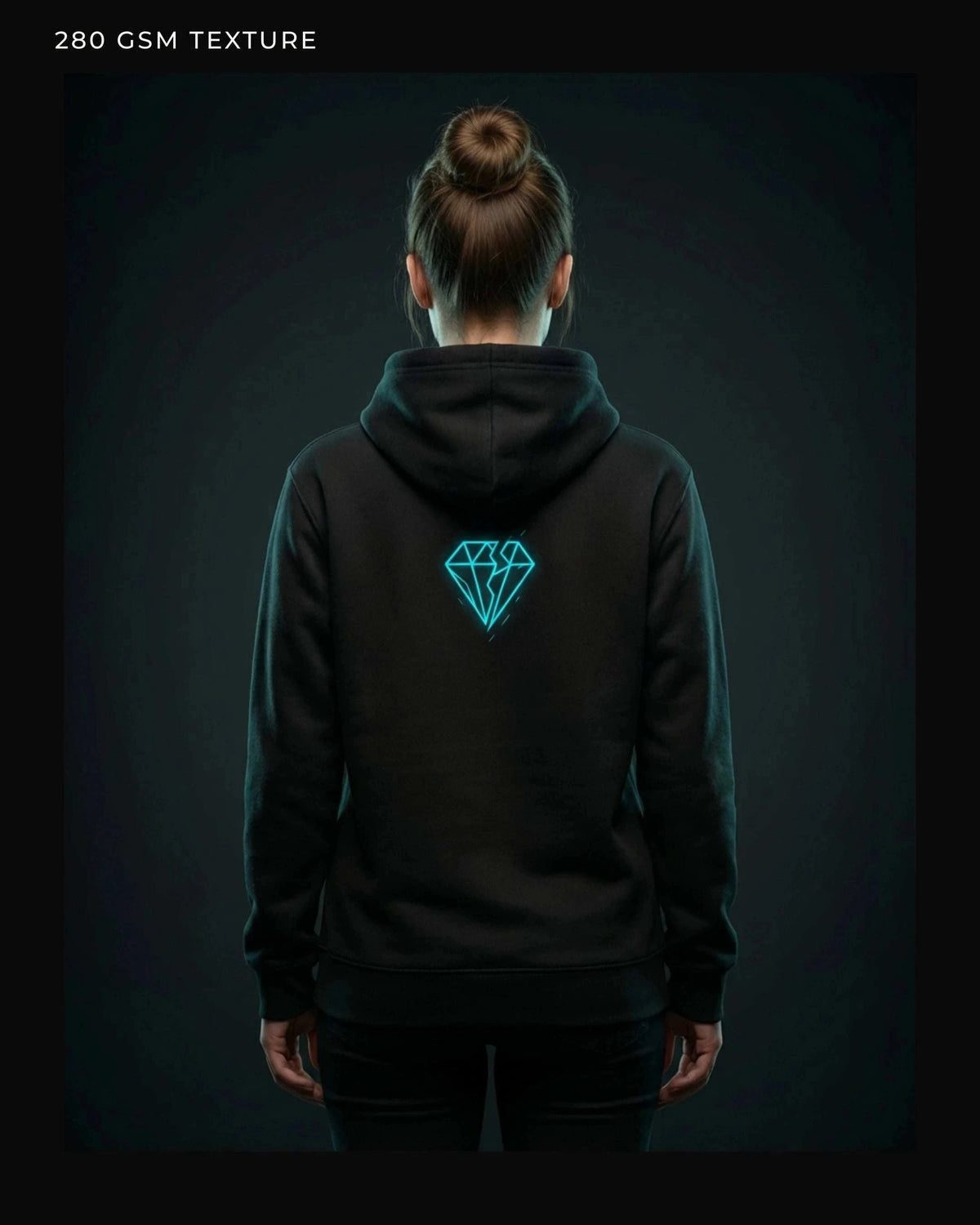Split Diamond Hoodie – Cyan Hoodie Novawear