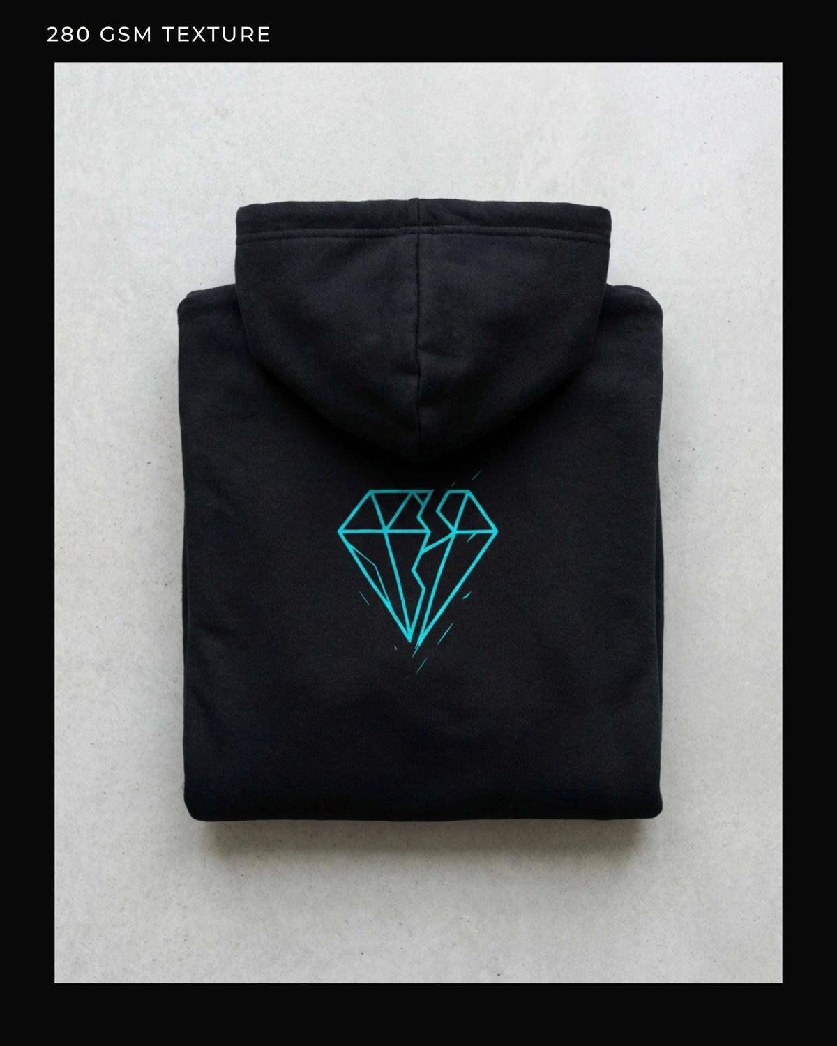 Split Diamond Hoodie – Cyan Hoodie Novawear