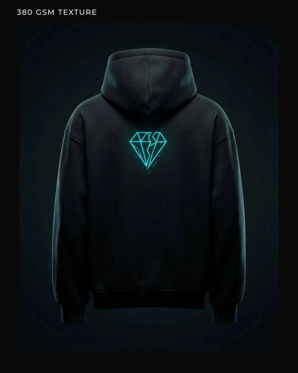 Split Diamond Ikarus Hoodie – Cyan Hoodie Novawear