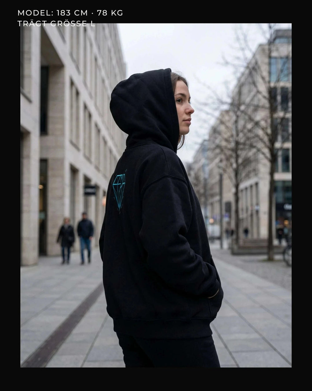 Split Diamond Ikarus Hoodie – Cyan Hoodie Novawear