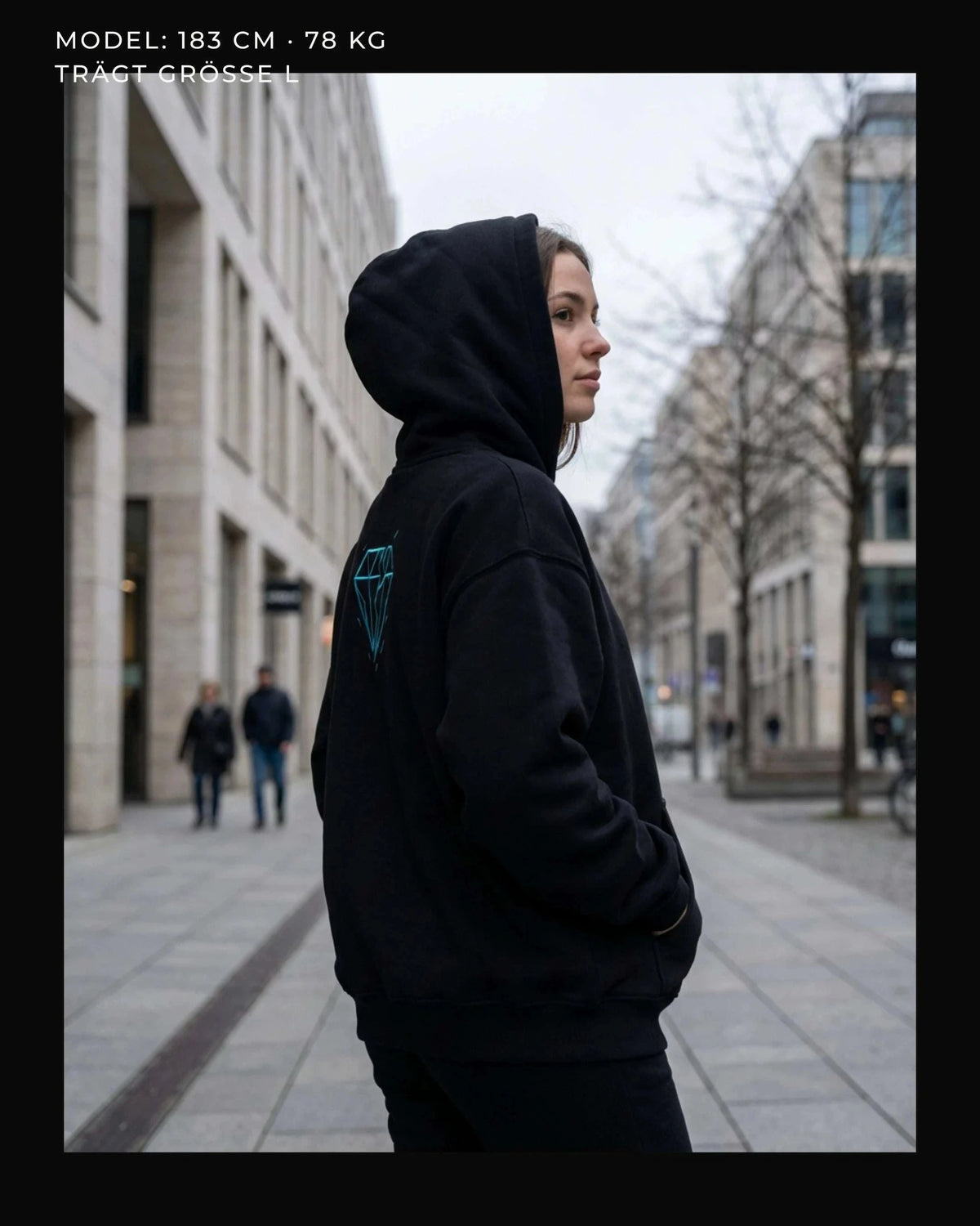 Split Diamond Ikarus Hoodie – Cyan Hoodie Novawear