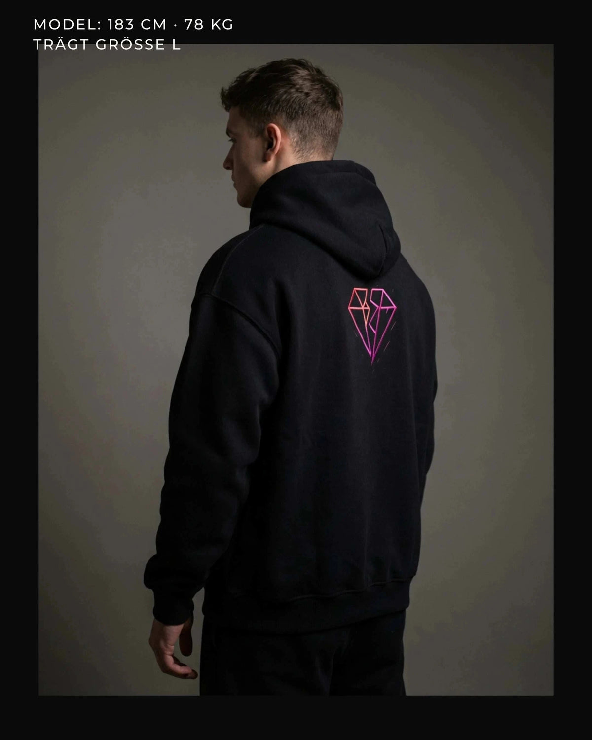Split Diamond Ikarus Hoodie – Magenta Oversized Hoodie Novawear