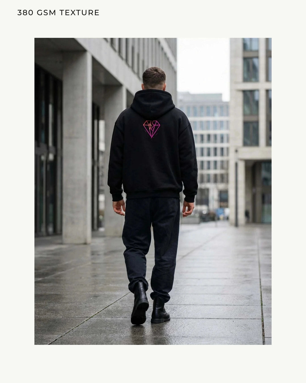 Split Diamond Ikarus Hoodie – Magenta Oversized Hoodie Novawear