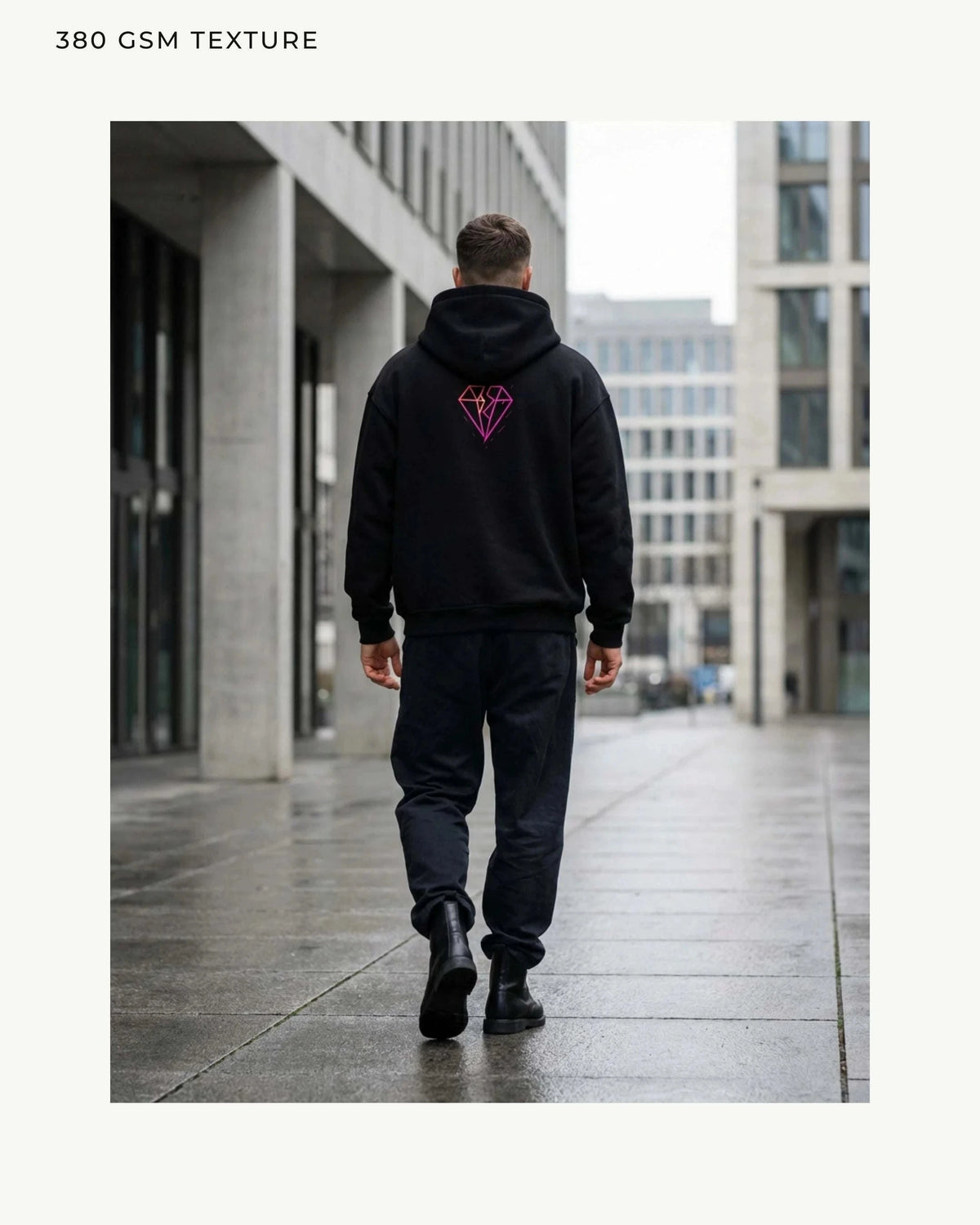 Split Diamond Ikarus Hoodie – Magenta Oversized Hoodie Novawear