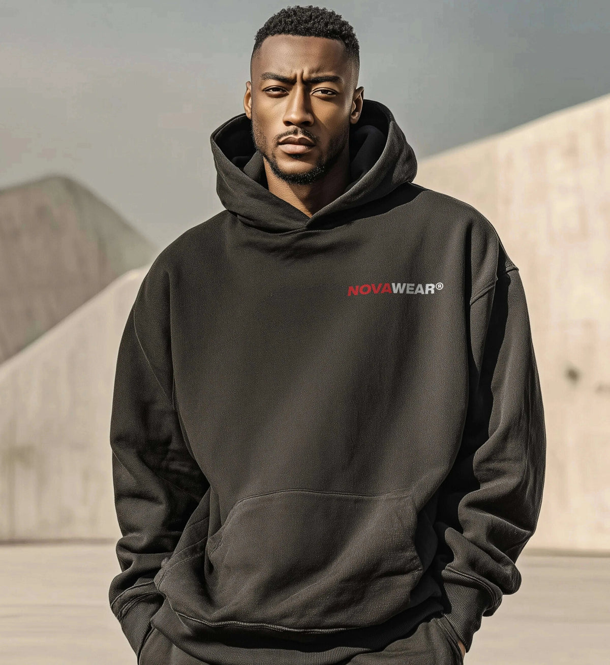 VISION HOODIE – Frontprint Edition (380 GSM Oversized) Oversized Hoodie Novawear